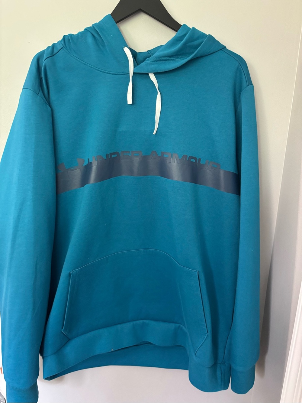 Under Armour Men's Teal Hoodie Sweatshirt - Size: 2XL